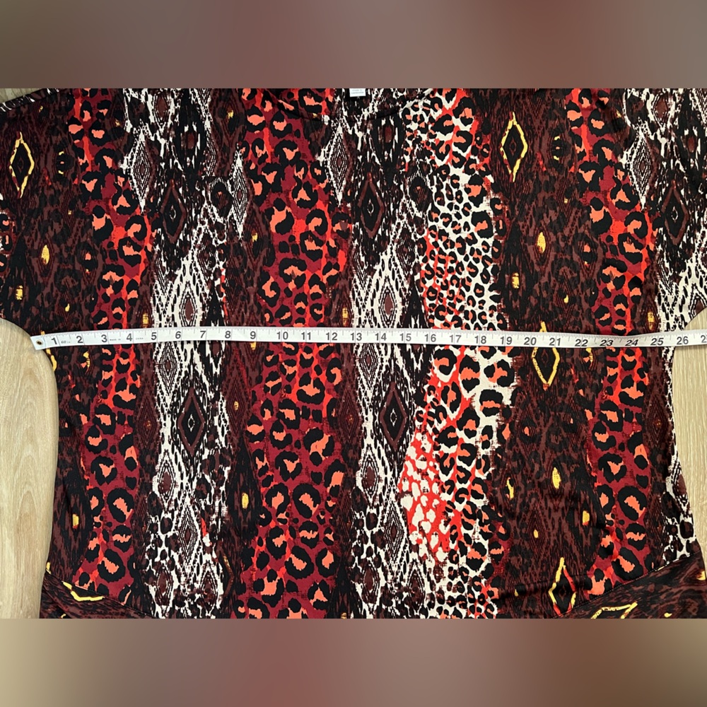 C EST 1946 Animal Print Tie Front Top EUC - Picture 5 of 8